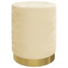 Tabouret de rangement rond Abricot Velours 