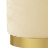 Tabouret de rangement rond Abricot Velours 