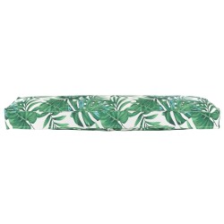 Coussin de Palette pour Banc Style Feuille 120x40x8 cm Tissu Oxford 
