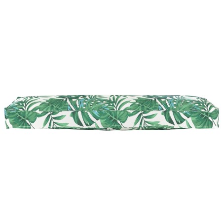 Coussin de Palette pour Banc Style Feuille 120x40x8 cm Tissu Oxford 