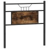 Tête de lit chêne fumé 75 cm bois d'ingénierie et acier 