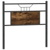 Tête de lit chêne fumé 75 cm bois d'ingénierie et acier 