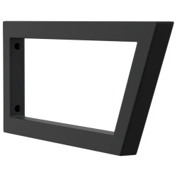 Supports d'étagères pour lavabo 2 pcs noir trapèze acier 