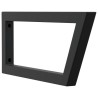 Supports d'étagères pour lavabo 2 pcs noir trapèze acier 