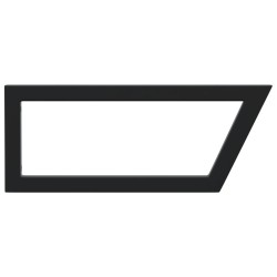 Supports d'étagères pour lavabo 2 pcs noir trapèze acier 