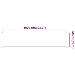 Auvent vertical Vert clair 60x1000 cm Tissu oxford 
