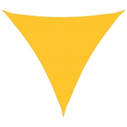 Voile d'ombrage 160 g/m² triangulaire jaune 6x6x6 m PEHD 