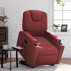 Fauteuil inclinable Rouge bordeaux Similicuir 