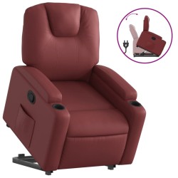 Fauteuil inclinable Rouge bordeaux Similicuir 