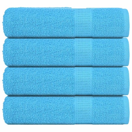 Serviettes de douche 4pcs turquoise 70x140cm 360g/m² 100% coton 