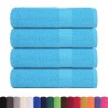 Serviettes de douche 4pcs turquoise 70x140cm 360g/m² 100% coton 