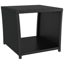 Ensemble à manger de jardin avec coussins 3 pcs Noir 