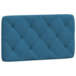 Lit avec matelas bleu 90x190 cm velours 