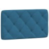 Lit avec matelas bleu 90x190 cm velours 