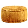 Pouf Rond Velours 40x20 cm Moutarde 