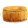 Pouf Rond Velours 40x20 cm Moutarde 