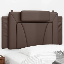 Coussin de tête de lit marron 100 cm similicuir 