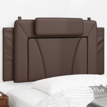 Coussin de tête de lit marron 100 cm similicuir 