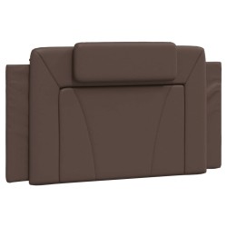 Coussin de tête de lit marron 100 cm similicuir 