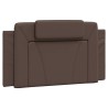 Coussin de tête de lit marron 100 cm similicuir 
