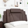 Coussin de tête de lit marron 100 cm similicuir 