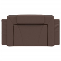 Coussin de tête de lit marron 100 cm similicuir 