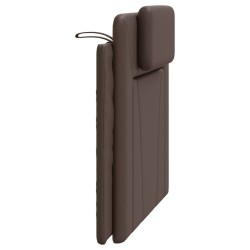 Coussin de tête de lit marron 100 cm similicuir 