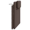 Coussin de tête de lit marron 100 cm similicuir 