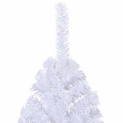 Sapin de Noël artificiel moitié avec support blanc 180 cm PVC 