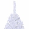 Sapin de Noël artificiel moitié avec support blanc 180 cm PVC 