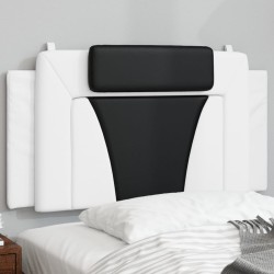 Coussin de tête de lit noir et blanc 100 cm similicuir 