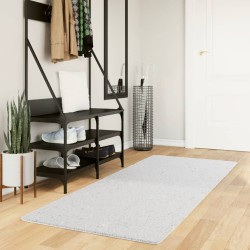 Tapis OVIEDO à poils courts gris 80x200 cm 