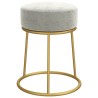 Tabouret rond Gris clair Velours 