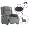 Fauteuil de massage inclinable électrique gris similicuir 