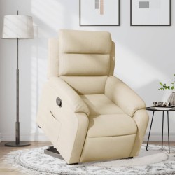 Fauteuil inclinable Crème Tissu 