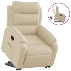 Fauteuil inclinable Crème Tissu 