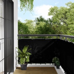 Écran de balcon noir 90x800 cm 100% polyester oxford 