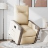 Fauteuil inclinable électrique crème tissu 
