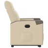 Fauteuil inclinable électrique crème tissu 