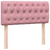 Sommier à lattes de lit avec matelas rose 90x210 cm velours 