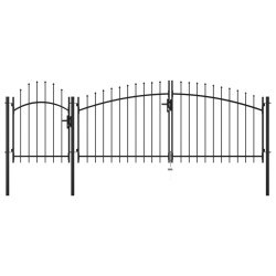 Portail de jardin Acier 2,25 x 4 m Noir 