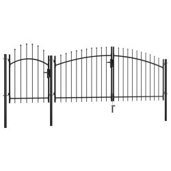 Portail de jardin Acier 2,25 x 4 m Noir 