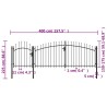 Portail de jardin Acier 2,25 x 4 m Noir 