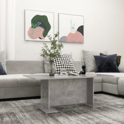 Table basse gris béton 103,5x60x40 cm bois d'ingénierie 