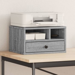 Support d'imprimante sonoma gris 40x32x22,5cm bois d'ingénierie 