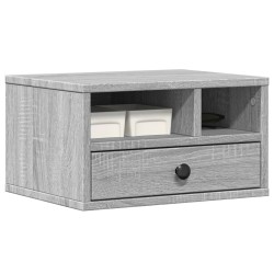 Support d'imprimante sonoma gris 40x32x22,5cm bois d'ingénierie 