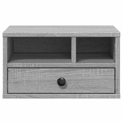 Support d'imprimante sonoma gris 40x32x22,5cm bois d'ingénierie 