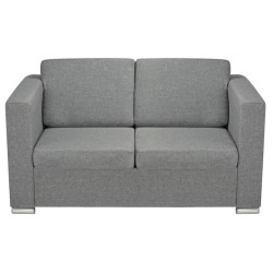 Canapé à 2 places Tissu Gris clair 