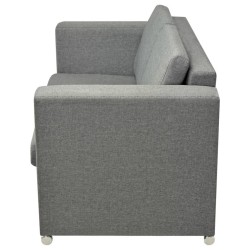 Canapé à 2 places Tissu Gris clair 