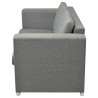 Canapé à 2 places Tissu Gris clair 